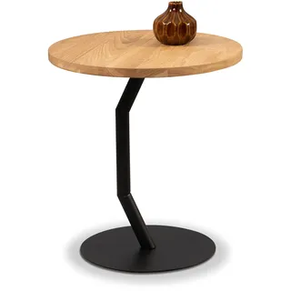 M2 Kollektion Beistelltisch Schwarz Wildeiche 45 x 50 cm