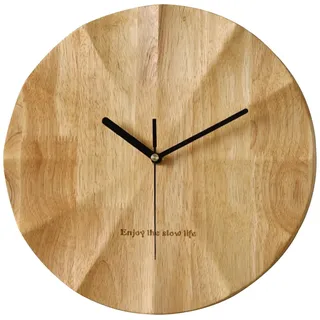 Ergocar Wanduhr, Modernes Minimalistisches Design Holzwanduhr Ruhig 30 cm (11,81 Zoll) Alle -Gesalidiertes Holz Geeignet Für Wohnzimmer, Schlafzimmer, Wand -Dekoration