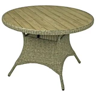 Garden Pleasure Bastia Gartentisch Ø 100 x 73 cm braun