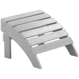 Beliani Fusshocker Gartenhocker 50 x 34 x 43 cm grau