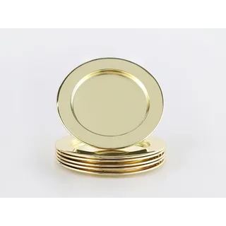 Echtwerk Untersetzer- / Serviettenring-Set (dekoratives glasuntersetzer 6t, Gold, 6tlg)