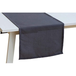 Tischläufer, Anthrazit, Textil, rechteckig, 50x150 cm, schmutzabweisend, Wohntextilien, Tischwäsche, Tischläufer
