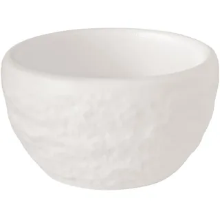 Villeroy & Boch - Manufacture Rock Blanc Eierbecher Weiß, Spülmaschinenfest, Matte Schieferoptik, Modernes Design, Als Shotglas/Schnapsglas Verwendbar, Premium Porzellan (Packung mit 6)