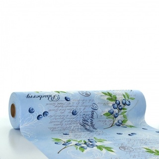 Sovie HORECA Tischläufer Bärbel in blau aus Linclass® Airlaid 40 cm x 24 m, 1 Stück - Heidelbeere Frühling