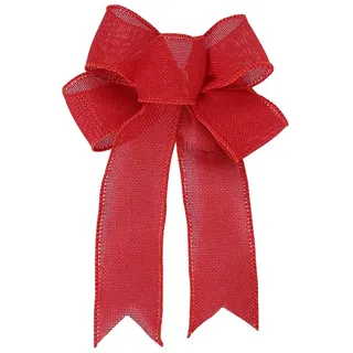 Whakano 2 Stück Weihnachtsschleifen,Weihnachtsbaum Bogen Schleife, | Weihnachtsbaum Schleifen Deko,Weihnachtsbaum Hängeornament,für Weihnachtsbaum,Weihnachtskranz,19 x 24cm,Rot