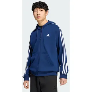 adidas Essentials 3-Streifen Kapuzenjacke Herren Team Navy Blue/White M