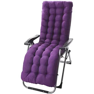 Morbuy Deckchair Auflagen für Gartenliegen, Sonnenliege Kissen Tragbare Garten Innenhof Gepolstertes Bett Relax-Liegestuhl Sitzauflage für Deckchair, Innen, Außen (48x170x8cm,Violett)