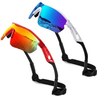 FEISEDY Kinder Jugendliche Sport Sonnenbrille Polarisiert für Jungen und Mädchen im Alter von 6-12 Jahren Baseball Radfahren Brillen mit TR90 Frame B0220