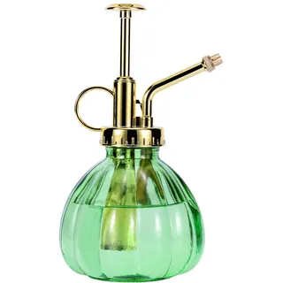 Eidoct Glas Pflanze Mister Sprühflasche, 6.5" grüne Glas Wasser Sprühflasche mit Gold Top Pumpe Kleine Gießkanne, kleine Sprühflasche für Indoor Outdoor Haus Pflanze, Green+Gold C