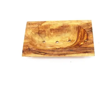 mitienda Seifenschale Seifenablage aus Holz, viereckig