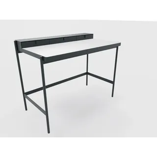 PS 20 Sekretär/Schminktisch Anthrazitgrau (RAL 7016) Laminat Weiß