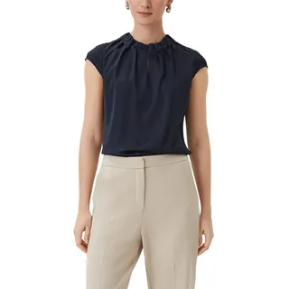 Comma, Satinbluse blau 44