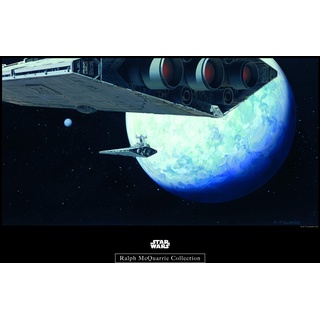 Komar Wandbild | Star Wars Classic RMQ Hoth Orbit | Kinderzimmer, Jugendzimmer, Dekoration, Kunstdruck | ohne Rahmen | WB147-50x40 | Größe: 50 x 40 cm (Breite x Höhe)