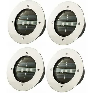 Solarbetriebene Einbaustrahler Für Den Außenbereich, 4-flammig, Wasserdicht, Für Hof, Boden, Rasen, Treppe, Garten Und Außeneinsatz