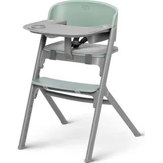 Kinderkraft LIVY Kinderhochstuhl von 6 Monate bis 110 kg, Stuhl für die ganze Familie, Ergonomische Rückenlehne, Minimalistisches niederländisches Design, Grün