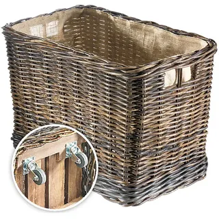 kobolo Kaminholzkorb RATTANJUTE in Braun | Gr.: onesize