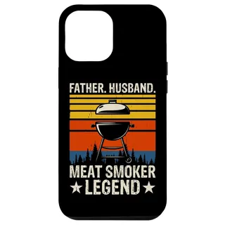 Hülle für iPhone 14 Plus Vater Ehemann Fleisch Smoker Legende Lustig Retro BBQ Chef Papa