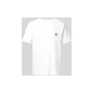 T-Shirt mit Brusttasche, Weiss, XXL