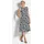 Kleid Midi Gemustert Schwarz/Weiß 22