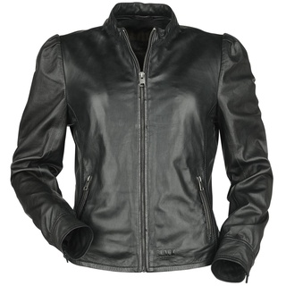 Black Premium by EMP Lederjacke - Puff Sleeve Leather Jacket - S bis XXL - für Damen - Größe S - schwarz - S