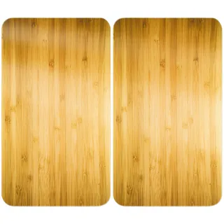 Wenko Holz-Optik Glasabdeckplatte 2 St.