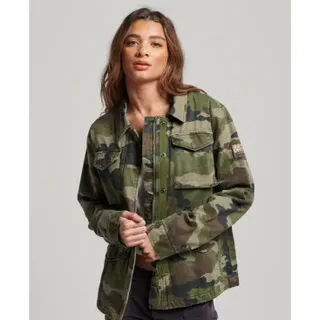 Superdry für Damen. W5011544A Militärjacke M65 grün (L), Lässig, Baumwolle
