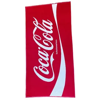 COCA COLA Badetuch Original Coca Cola Strandtuch, 100 % Baumwolle, schnell trocknend, saugfähig, und strapazierfähig rot|weiß
