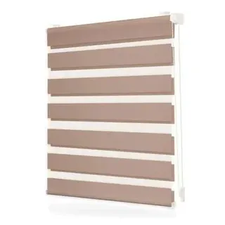 Lichtblick Duo Rollo / Doppelrollo Klemmfix 75 x 150 cm taupe