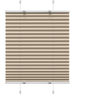 Plissee ohne Bohren 35 x 100 cm beige - VICTORIA M EasyFix Plissee - Standardmaß, Polyester-Stoff