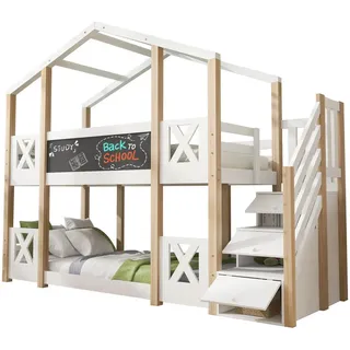 Flieks Etagenbett, Weiß, Holz, Kinder- & Jugendzimmer, Kindermöbel, Kinderbetten, Etagenbetten