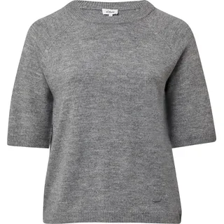 s.Oliver Kurzarmpullover aus Alpakamix - grau - 54