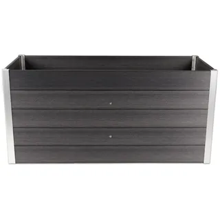 HORI WPC-Hochbeet Pflanzkasten Gemüsebeet Frühbeet Gartenbeet - 3 Größen verfügbar - Farbe: Anthrazit mit Holzoptik - Langlebig, wetterfest & pflegeleicht Größe: 160 x 70 x 75 cm