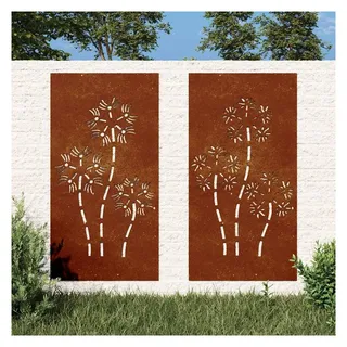 vidaXL Blumen-Design Cortenstahl 105x55 cm