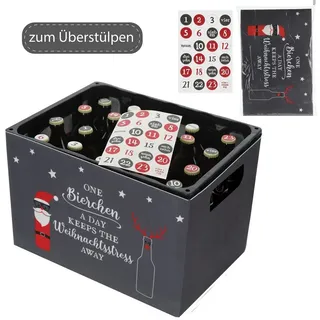 Annastore Adventskalender Bierkasten für Männer Adventskalender für Männer Adventskalender grau