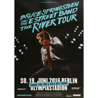 Bruce Springsteen - Live ON Stage, Berlin 2016 » Konzertplakat/Premium Poster | Live Konzert Veranstaltung | DIN A1 «