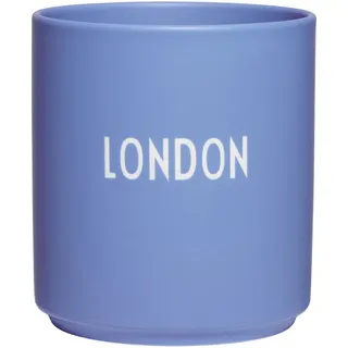 Design Letters - AJ Favourite Porzellan Becher, London / blau