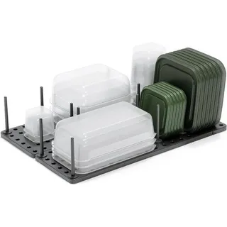 Famanu Küchenschrank mit Regal und Schublade - Set von 2, 45 x 15 x 10 cm, Anthrazit