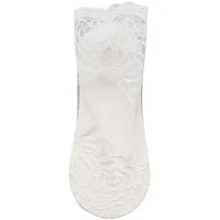 HIHELO Socken 10 Paar Frauen Unsichtbare Spitze Socken Dünne Damen Spitze Bootssocken Mädchen Hohl Anti-Rutsch Transparent Kurze Knöchelsocken Hausschuhe - A
