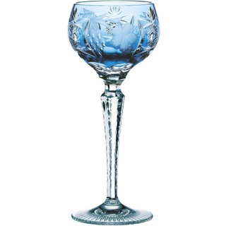Nachtmann Weinglas mit Schliffdekoration, Blaues Weinglas / Römerglas, Kristallglas, 230 ml, Aquamarin, Traube, 35948