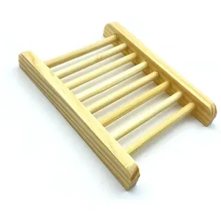 Seifenschale Aus Natürlichem Bambus, Seifenhalter Aus Bambus, Ablagefach, Verhindert Schimmelbildung, Abfluss, Seifenbox, Badezimmeraccessoires, 1 Stück