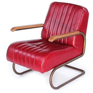 daslagerhaus living Loungesessel Lounge Sessel Car 1930 Leder rot rot