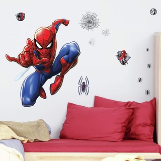RoomMates Riesiger wiederverwendbarer Spiderman-Aufkleber, Blau, Rot, Schwarz