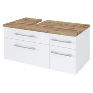 Held Xora Waschtischunterschrank Weiß, Metall, 2 Schubladen, 90x41x47 cm Made in Germany, Badezimmer, Badezimmerschränke, Waschtischkombinationen