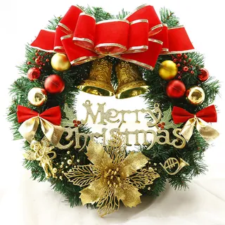 Türkranz Weihnachten Weihnachtsdeko Künstlicher Weihnachtskranz für Tür Außen Haustür Weihnachts Dekor (30cm)