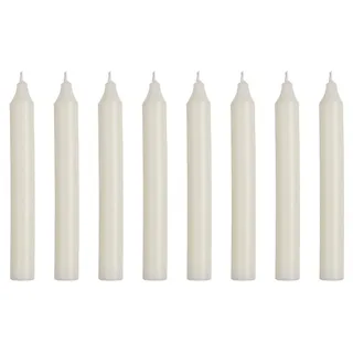 Ib Laursen Tafelkerze (Packung, 1-tlg., Pack), Stab Kerzen 8er Set in rustikalem Design. Farbe ELFENBEIN RUSTI weiß