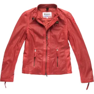 Blauer Motorradjacke USA Miller Perforierte Damen Lederjacke rot S