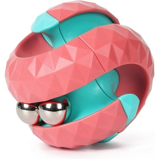 XDeer Lernspielzeug Rotierender Würfel-Orbit-Ball,Labyrinthball,Fidget-Hand-Spinner, sensorisches,interaktives Spielzeug,Fingerspitzen-Gyro-Spielzeug rosa
