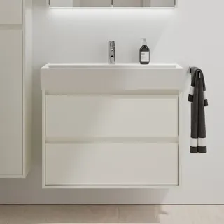 Burgbad Devio Schrank mit Keramik-Waschtisch, 2 Auszüge, SHKF081F7214C0001,