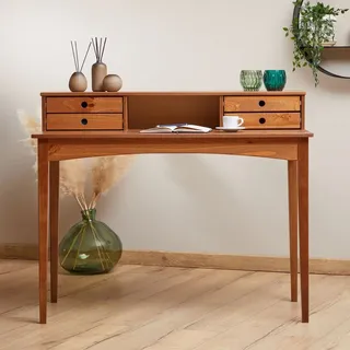 Idimex Schreibtisch Milano Kiefer massiv / Braun