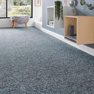 ANDIAMO Teppichboden "Schlinge Matz" Teppiche meliert, Breite 400 cm oder 500 cm, strapazierfähig & pflegeleicht Gr. B/L: 400 cm x 350 cm, 6 mm, 1 St., grau (anthrazit) Teppichboden